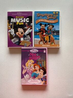 Disney DVD Bundle - Purple, Blue, Pink Covers